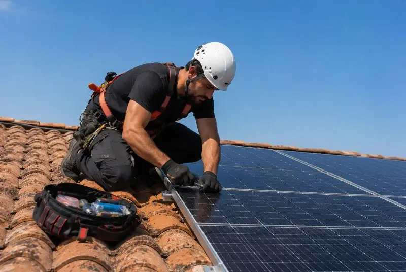 Maintenance et monitoring de panneaux solaires à la Laupie
