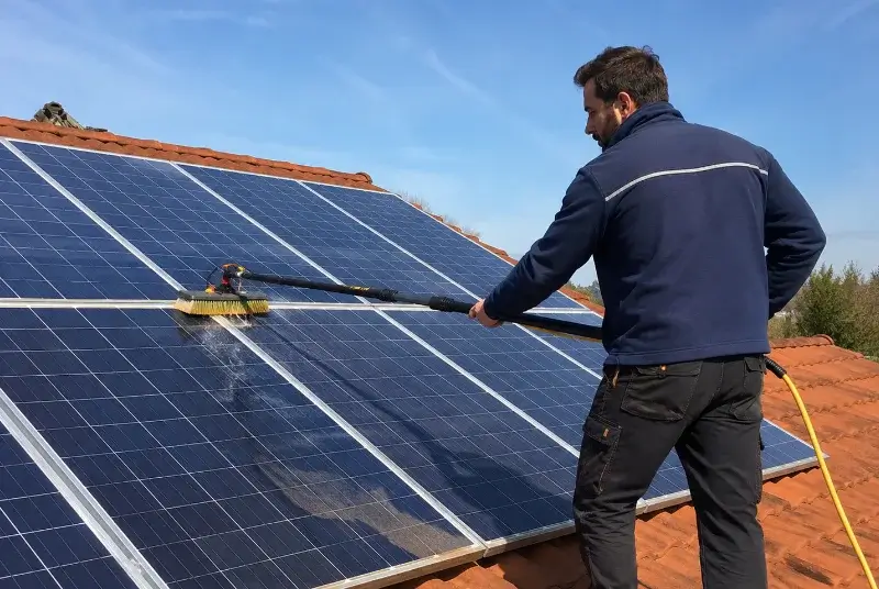Nettoyage et entretien de panneaux solaires à la Laupie